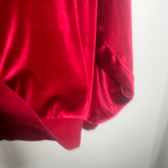 Aviator Nation Red Velvet Relaxed Sweatshirt Medium Womens - Picture 10 of 14